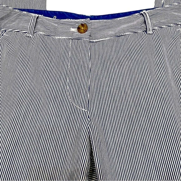 TALBOTS Women’s Weekend White & Blue Pinstripe Chino Pants, Size 2 - Picture 2 of 13